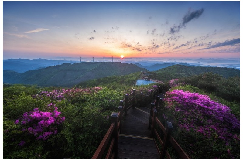 의령 한우산 일출