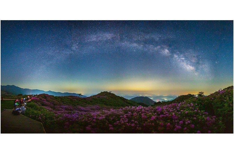 황매산 은하수 파노라마