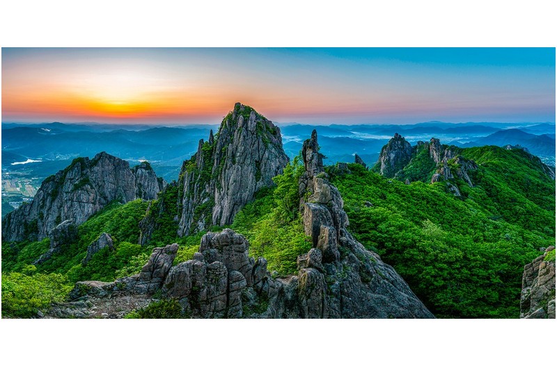 사자봉 일출전에