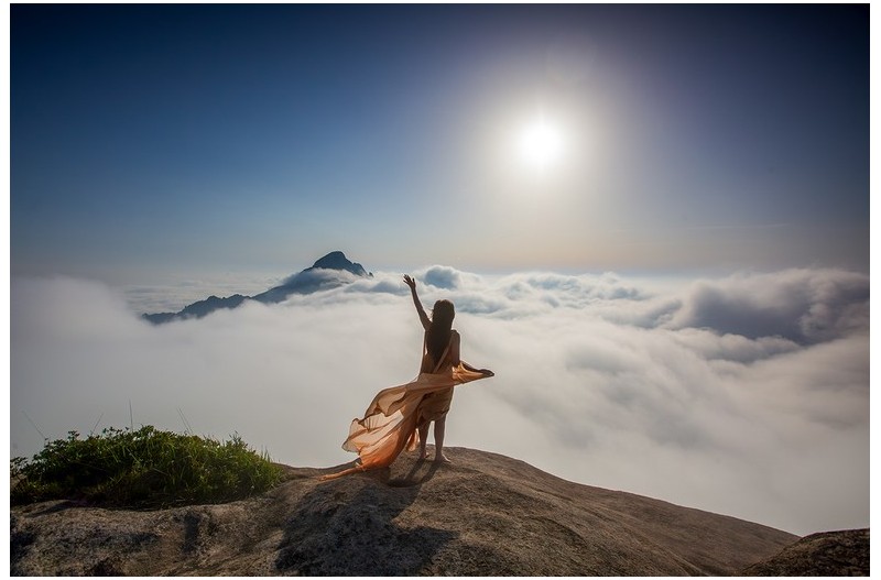 월출산에서 아침을