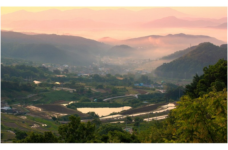 가호마을의 아침