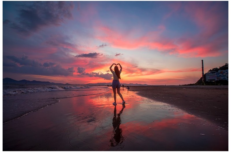 노을 물드는 다대포