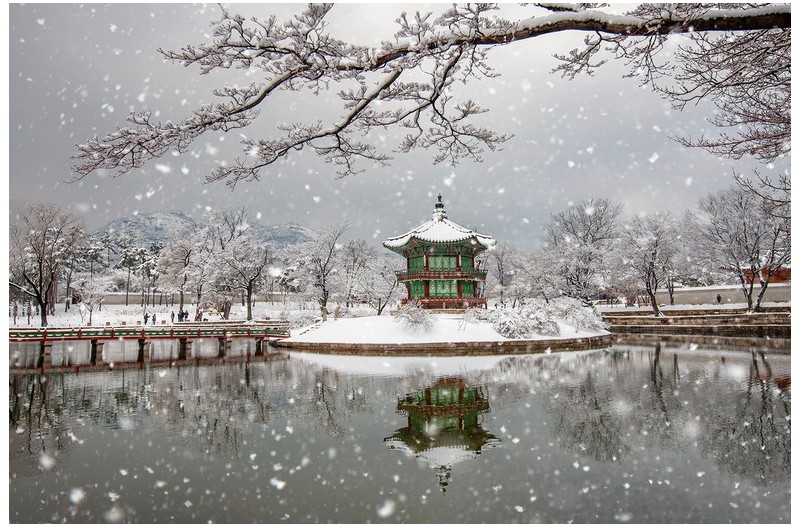 향원정 설경