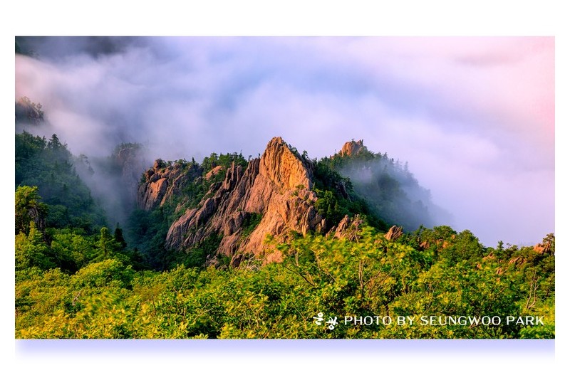 설악의 석양 빛