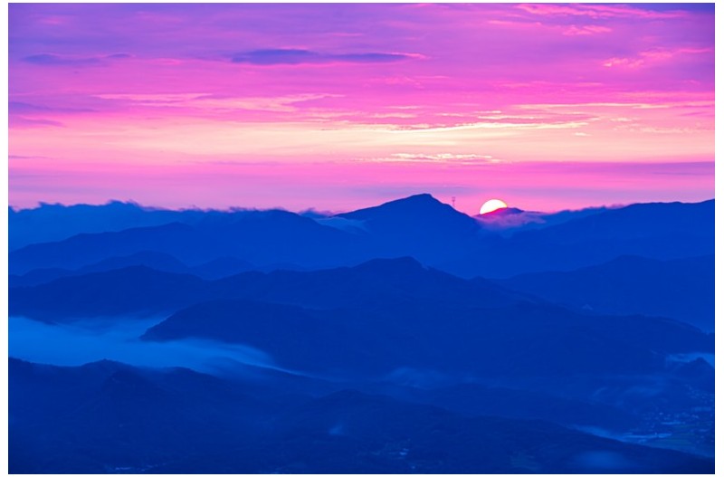 예빈산의 일출경