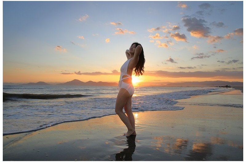 바닷가 여름 풍경