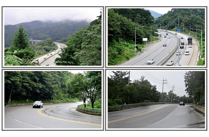 대관령 고속 도로 와 옛 도로