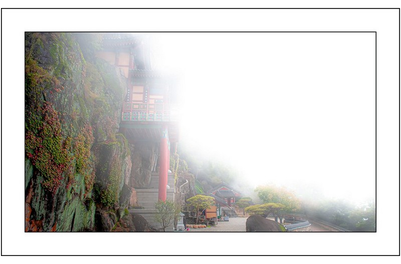 운해 들어오는 사성암....