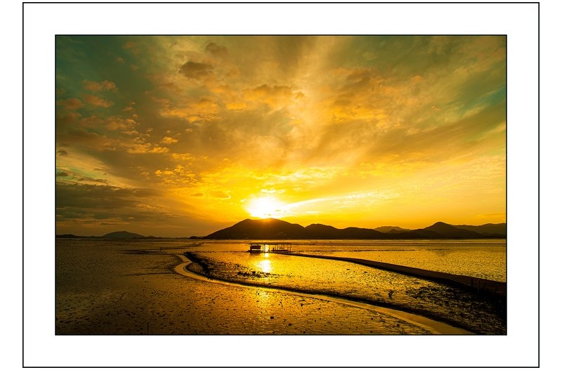 순천만의 일몰..