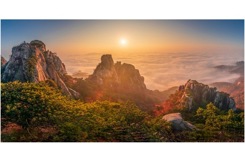 만장봉의 가을아침