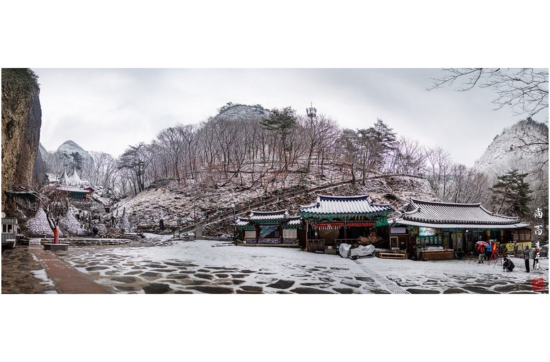 마이산 눈오는 날