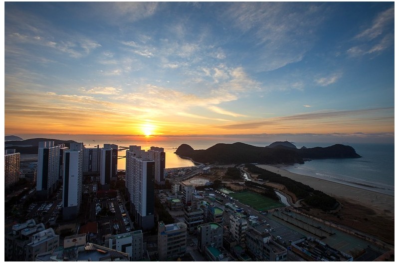 성탄절 다대포 일출과 오늘 아침 주전자섬