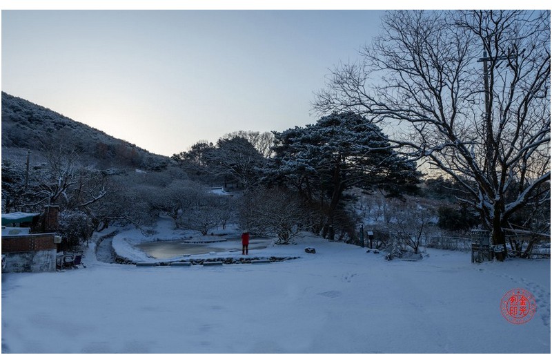 눈내린 명옥헌