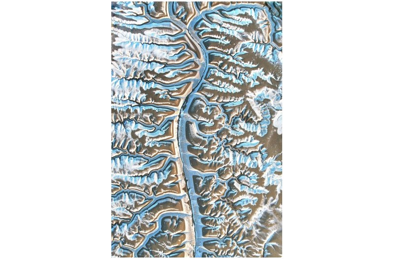 강추위가 - 만들어낸 - 갯벌의곡선