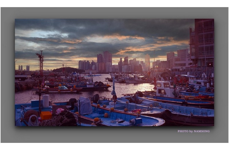 어느날 저녘의 미포 ----