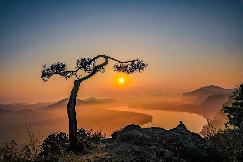 영산강 삼한지 새해일출