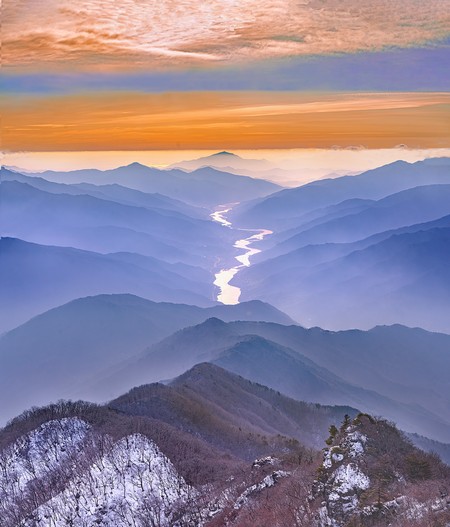 섬진강이 보이는 풍경