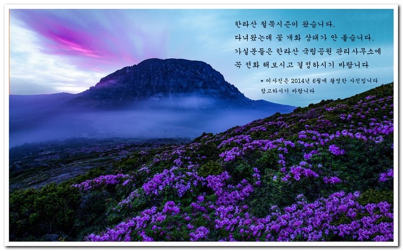 한라산 여명