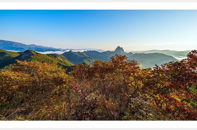 마이산과 가을