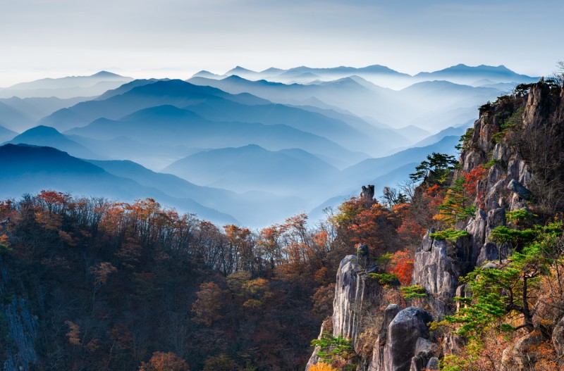 대둔산 가을 산그리메