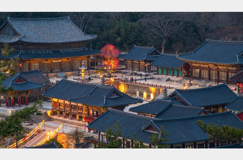 화엄사의 밤풍경
